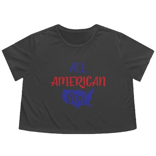 ALL American Boy Flowy Cropped Tees