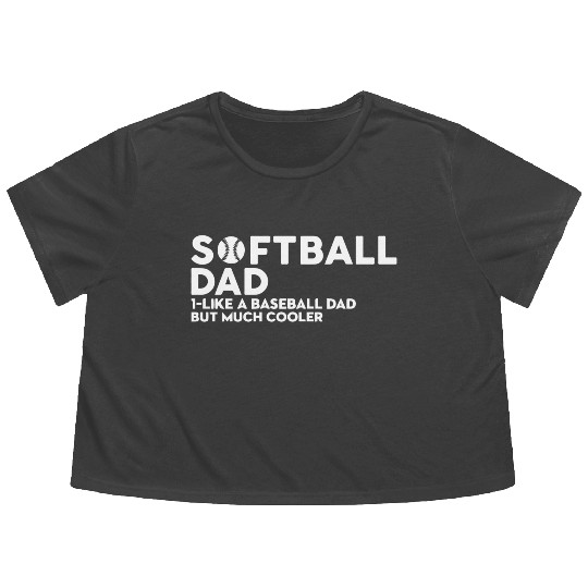 Softball Dad Flowy Cropped Tees