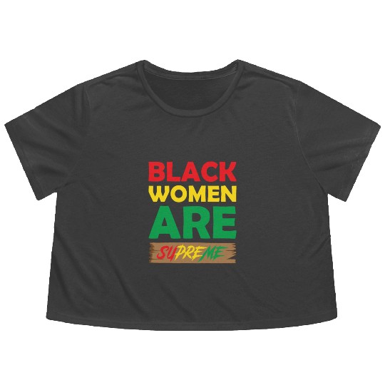 black women are super Flowy Cropped Tees