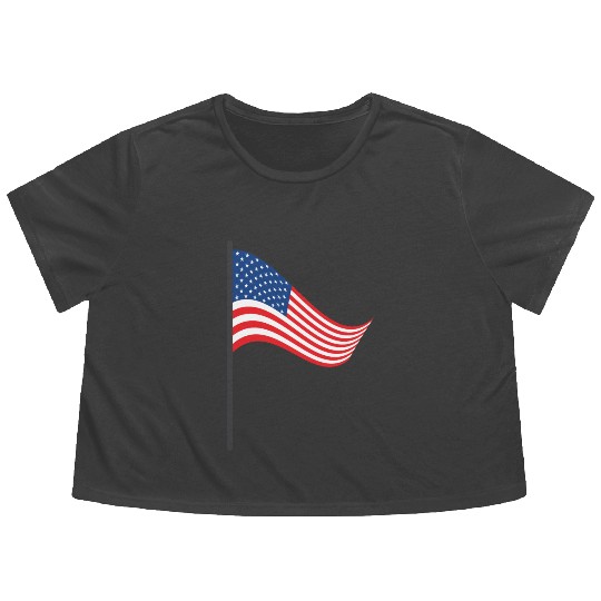 white sands beach beach for us independence day Flowy Cropped Tees