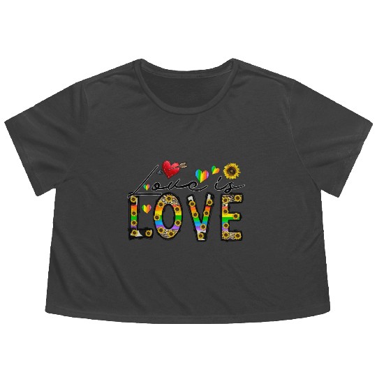 Love is Love Flowy Cropped Tees