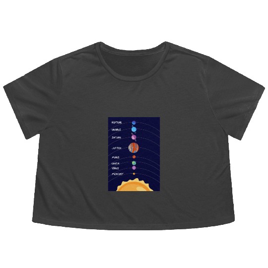 Solar System Flowy Cropped Tees
