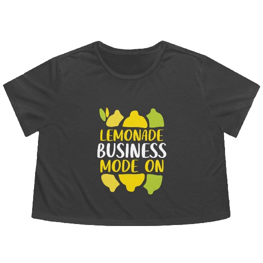 Lemonade Business Mode On Summer Fruit Lemon Flowy Cropped Tees