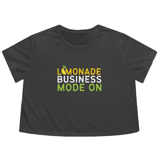 Lemonade Business Mode On Lemon Juice Boss Flowy Cropped Tees