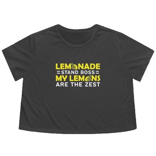 My Lemons Are The Zest Lemon Juice Boss Lemonade Flowy Cropped Tees
