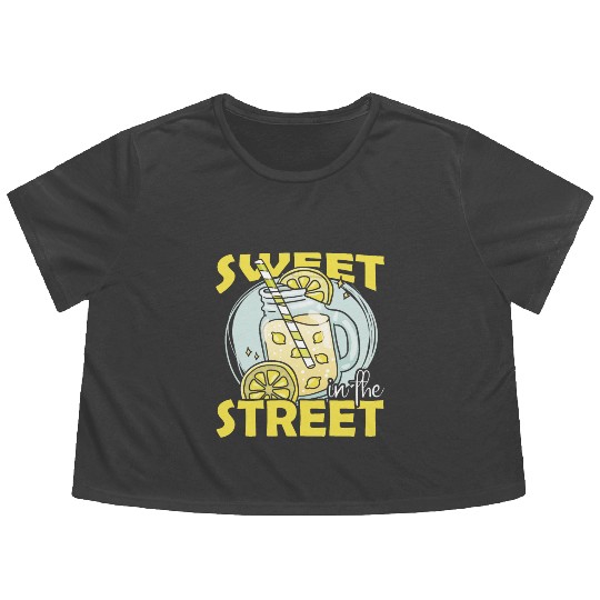 Sweet In The Street Lemon Juice Boss Lemonade Flowy Cropped Tees