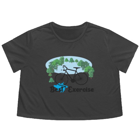 cycle is best exercise Flowy Cropped Tees