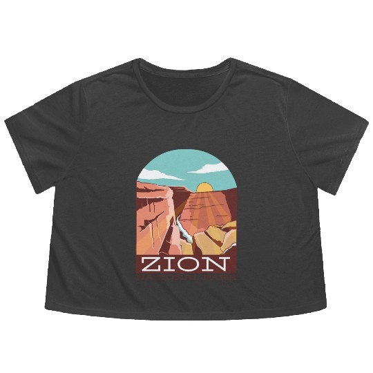 Zion National Park Zion National Park gift inspira Flowy Cropped Tees