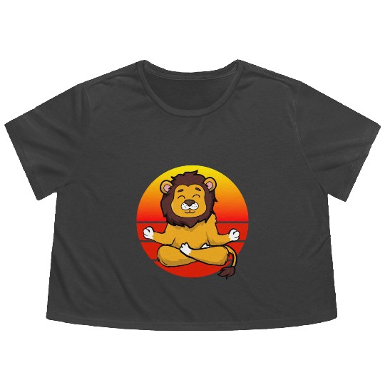 Yoga Lion, Meditation Yoga For Children And Flowy Cropped Tees