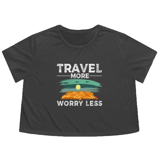 Nature Travel Adventure Traveling Flowy Cropped Tees
