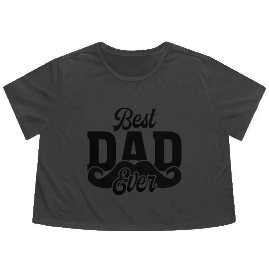 Best Dad Ever Flowy Cropped Tees