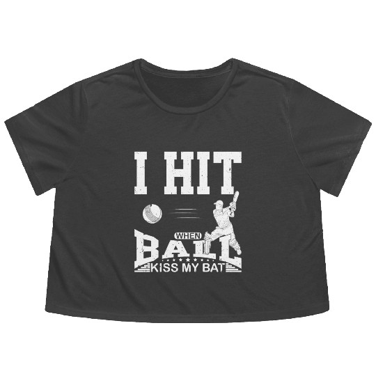 Athlete Lifetstyle Sports Game Baseball Catcher Flowy Cropped Tees