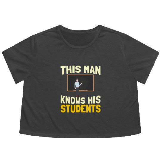 High School Teacher Professor Flowy Cropped Tees