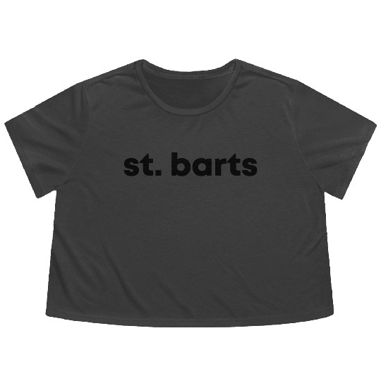St. Barts - Black Flowy Cropped Tees