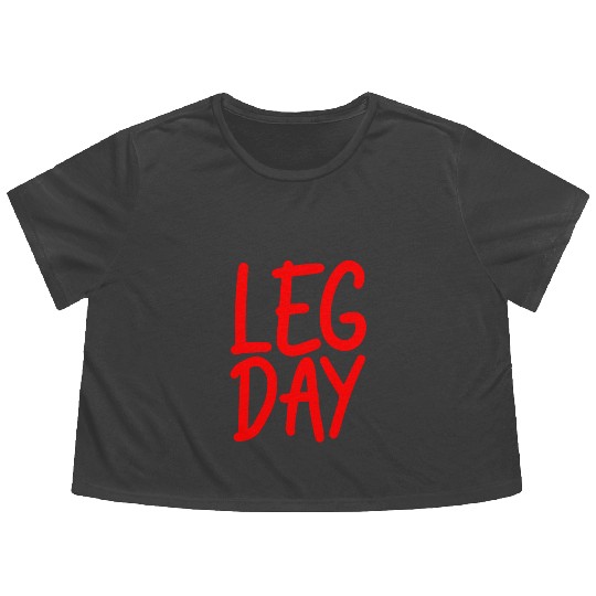Leg Day Handicapped Wheelchair 17 Flowy Cropped Tees