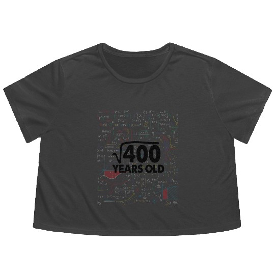 20 Years Old Math Flowy Cropped Tees