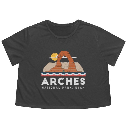 Arches National Park T Flowy Cropped Tees