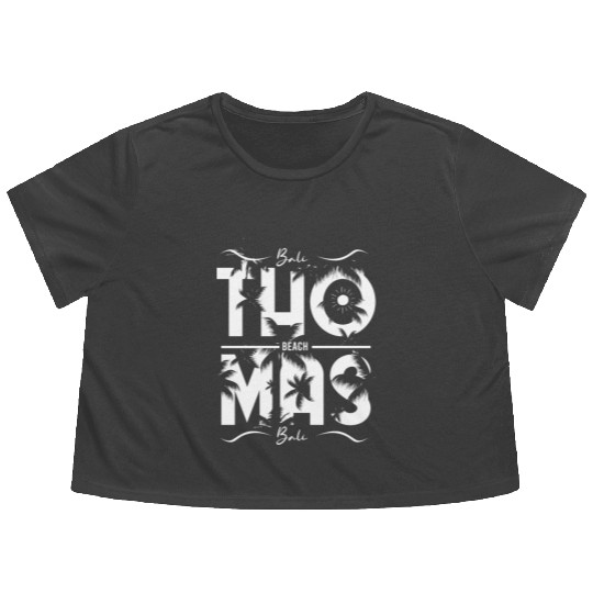 St Thomas Beach Vacation Souvenir Flowy Cropped Tees