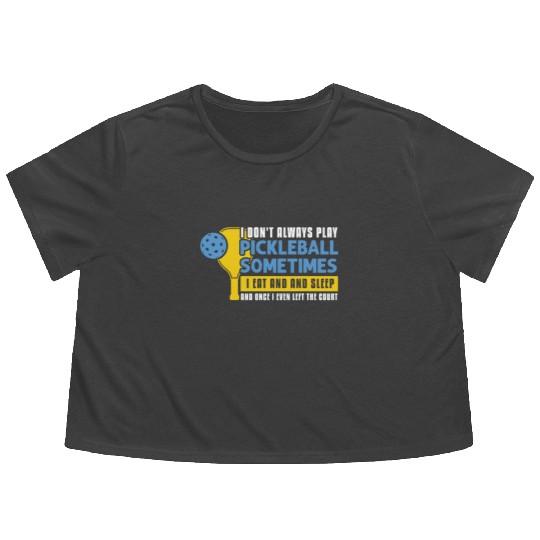 Pickleball Lovers Funny Pickleball Flowy Cropped Tees