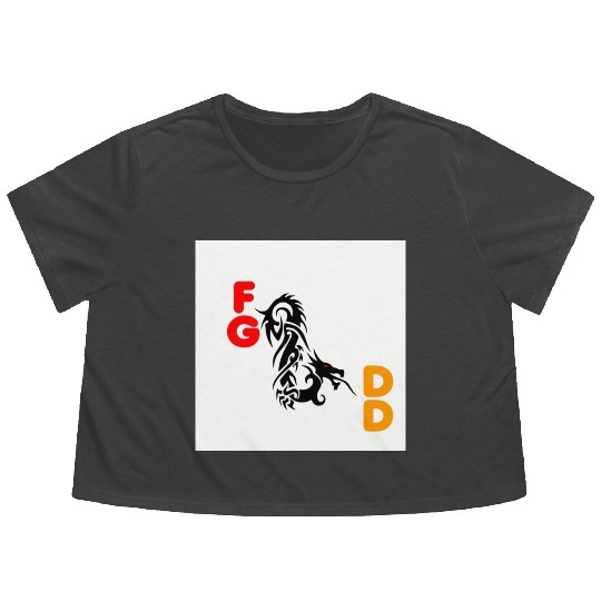 cool logo Flowy Cropped Tees