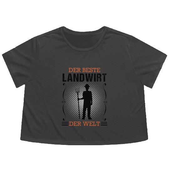 Farmer Profession Farm Work Agriculture Gift Flowy Cropped Tees