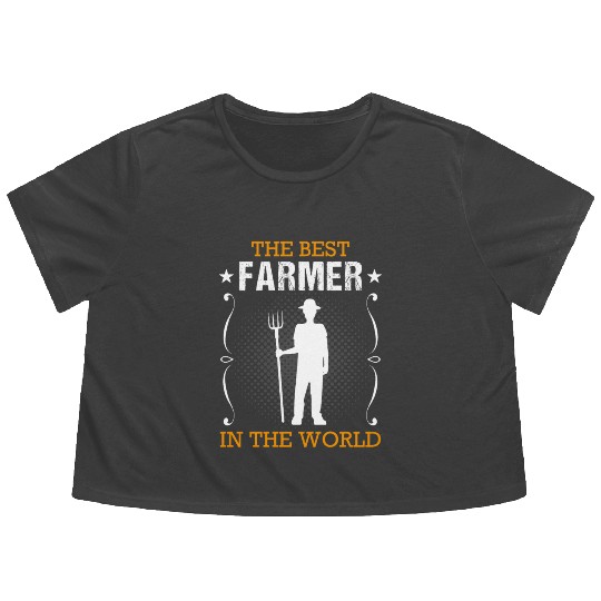 Farmer Profession Farm Work Agriculture Gift Flowy Cropped Tees