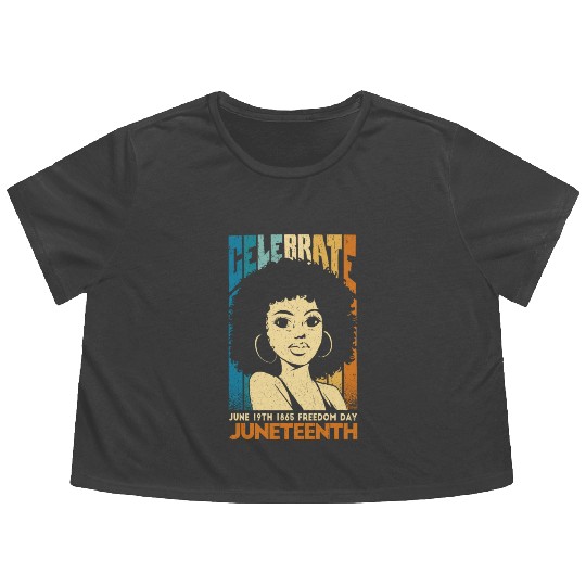 juneteenth-independence, Black History Active Flowy Cropped Tees