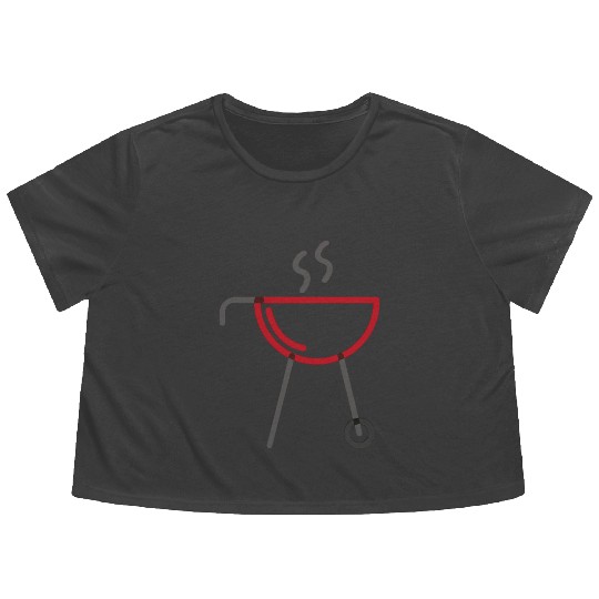 Mister Good Looking Is Cooking Flowy Cropped Tees