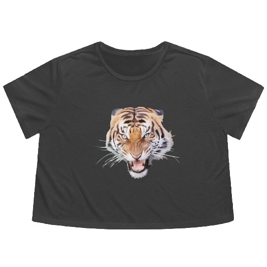 Wild Tiger - Wild Hissing - Wilderness Flowy Cropped Tees