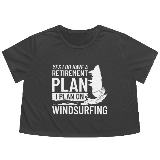 Windsurfing Board Sail Paddle Windsurfer Flowy Cropped Tees
