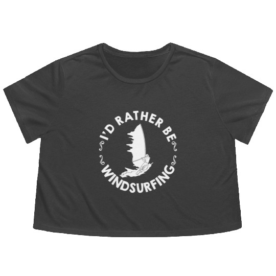 Windsurfing Board Sail Paddle Windsurfer Flowy Cropped Tees