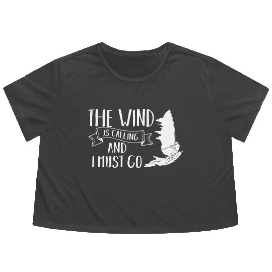 Windsurfing Board Sail Paddle Windsurfer Flowy Cropped Tees