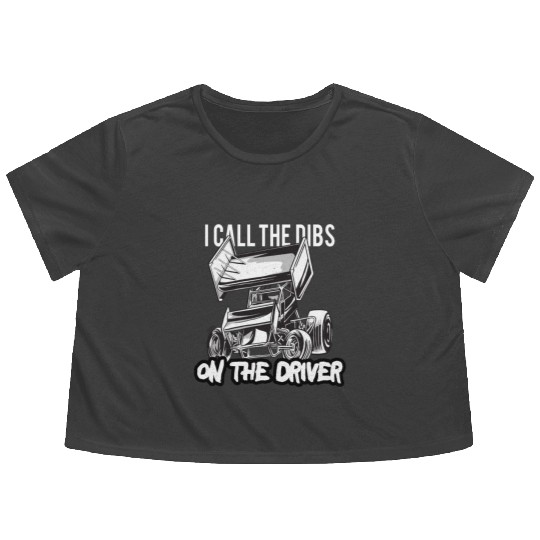 Sprint Car Mom Dirt Track Racing Racing Race Day Flowy Cropped Tees