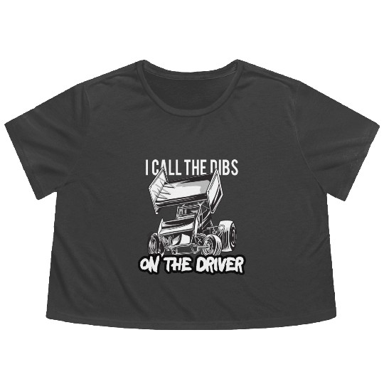 Sprint Car Mom Dirt Track Racing Racing Race Day Flowy Cropped Tees