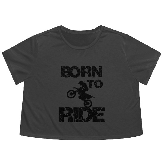 motorcycle riding Flowy Cropped Tees summer badass born to ride
