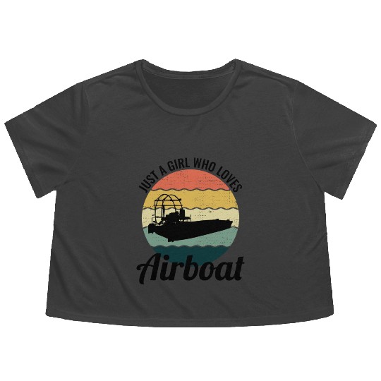 Airboat Fanboat Airboating Planeboat Swamp boat Flowy Cropped Tees