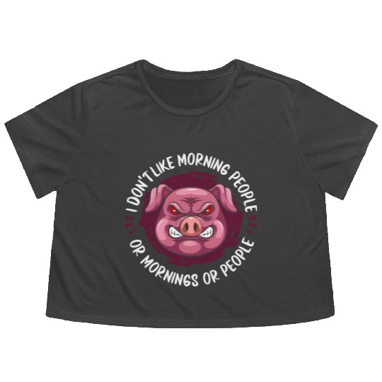 Pig Farm Farmer Flowy Cropped Tees