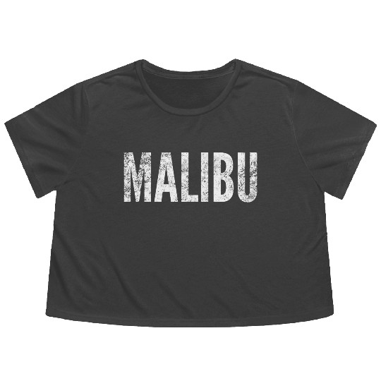Malibu T Beach Surfing Malibu California Flowy Cropped Tees