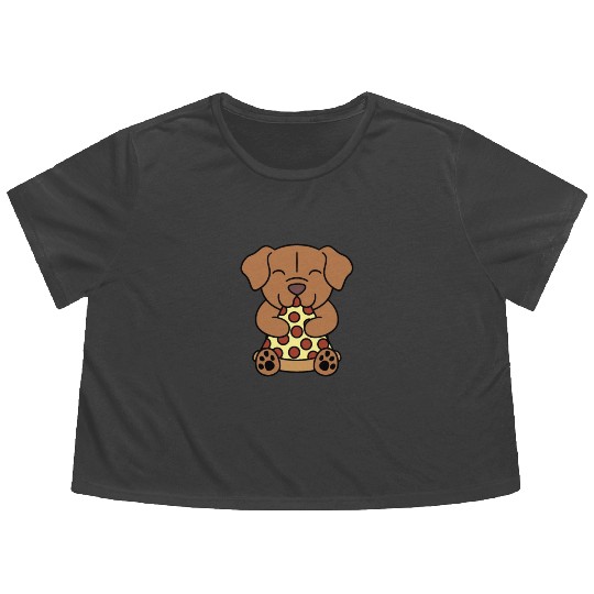 Dogue De Bordeaux Pizza Lover Flowy Cropped Tees