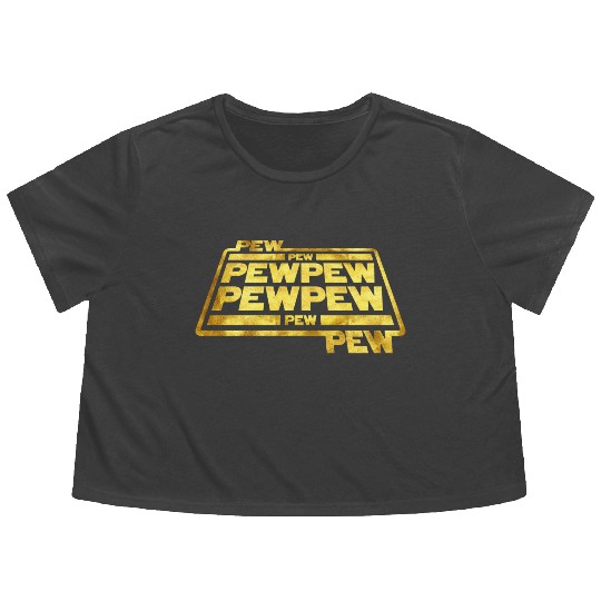 Pew Pew Pew Flowy Cropped Tees