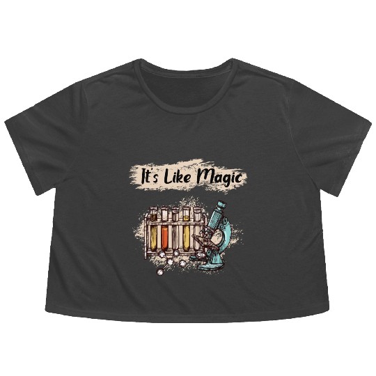 Science it's like magic, back to school Flowy Cropped Tees