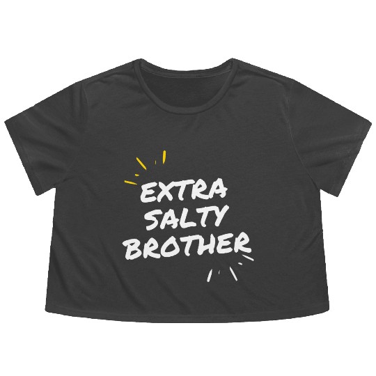 Extra Salty Brother Flowy Cropped Tees
