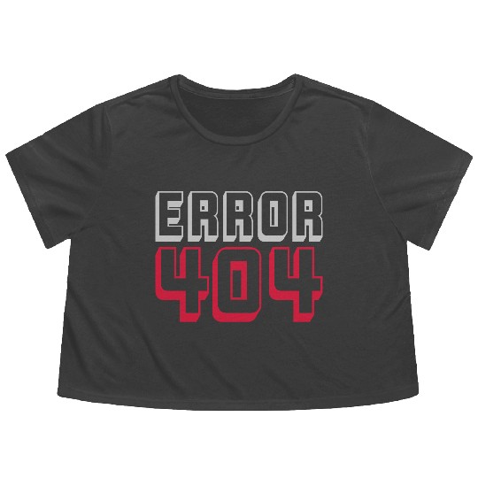Error 404 computer connection Flowy Cropped Tees