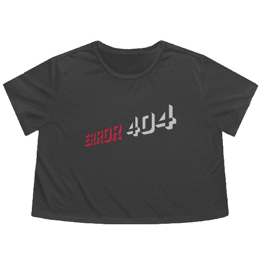 Error 404 nerd computer Flowy Cropped Tees