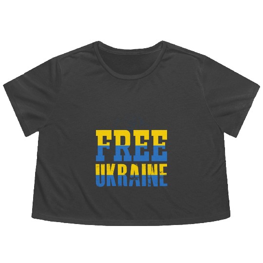 Free Ukraine Flowy Cropped Tees