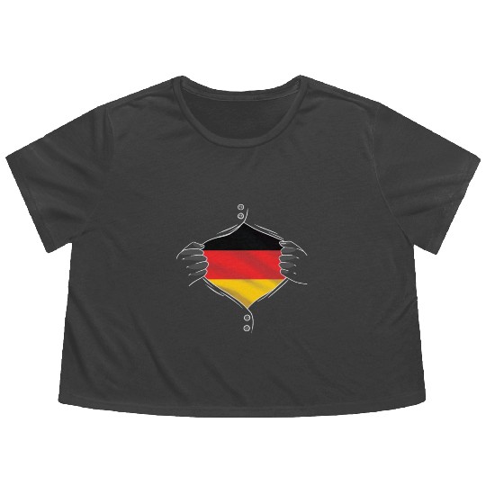 germany flag proud Flowy Cropped Tees