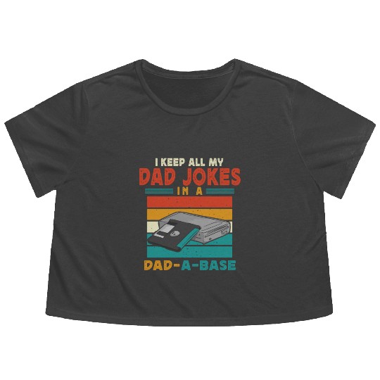 Dad Joke Data Scientist Pun Computer Science Papa Flowy Cropped Tees