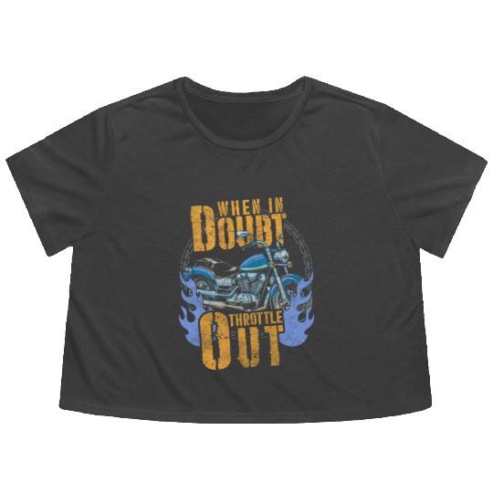 Motorcyclist Chopper Supermoto Cross Flowy Cropped Tees