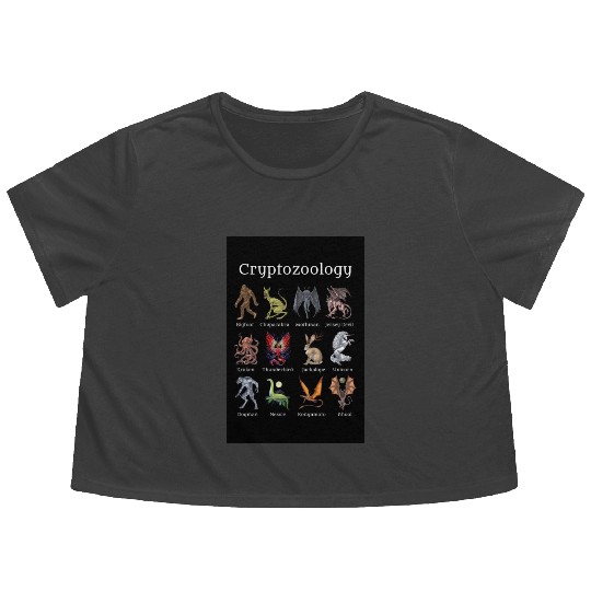 Cryptozoology Cryptid Creatures Flowy Cropped Tees
