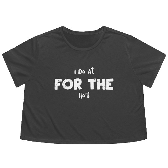 I Do At For The Ho's - Santa Claus Flowy Cropped Tees
